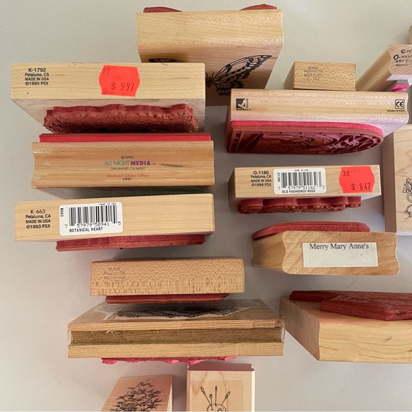 PSX Stampin Up Rubber Wood Mount Victorian House Lot Floral Stained Glass - Picture 12 of 12